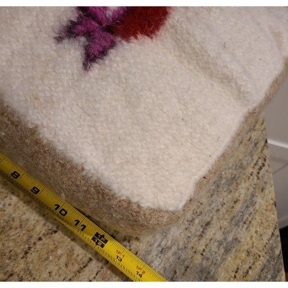 Wool Knit Pillow Cupcake Mom Heart Tattoo Pink White. by Jane Throw Decor 15x14" - Picture 11 of 12